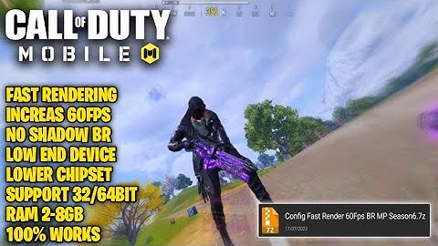 CONFIG 60FPS FAST RENDERING IN COD MOBILE | FIX FPS DROP CODM | LOW END DEVICE