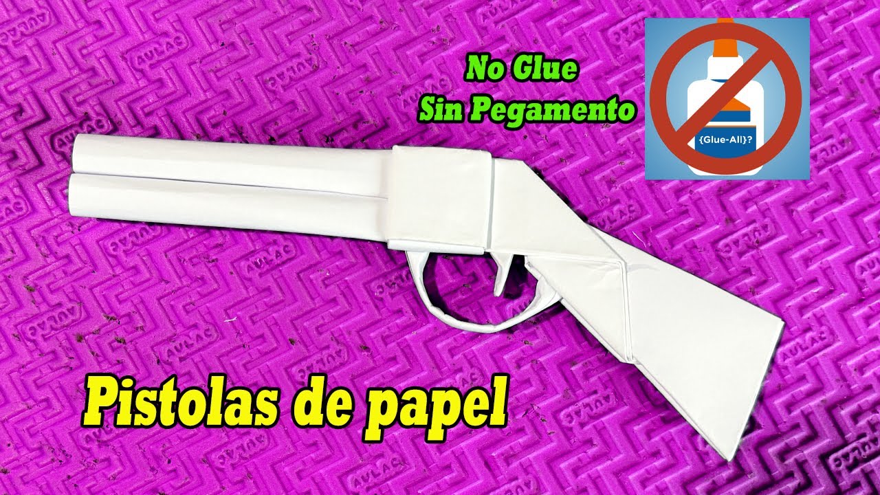 Origami Armas | Como Hacer Pistolas De Papel Sin Pegamento Facíl - YouTube