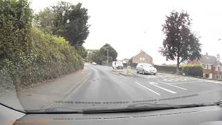 dashcam footage of right turn at lights