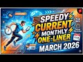 Speedy Current Affairs march 2026 One Liner | Monthly Current Affairs 2026 | Bihar Special GK GS