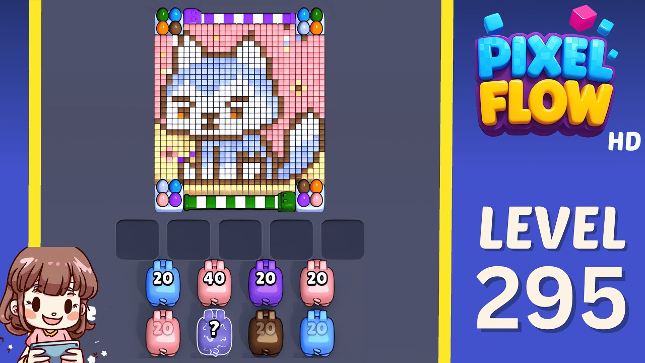 Pixel Flow Level 295 Solution Walkthrough - YouTube