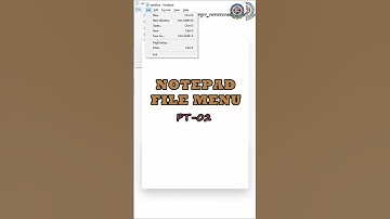 NotePad File Menu pt-02📜#shorts #education #computercourses