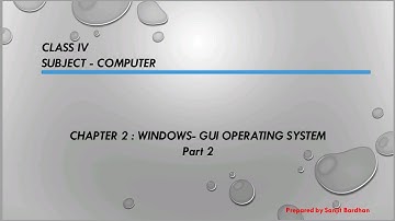 WINDOWS : GUI OPERATING SYSTEM : CLASS IV : CHAPTER : 2 ( PART : 2 )