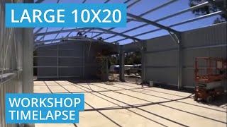 10m x 20m x 4m Shed Construction Timelapse in Banjup/Treeby WA 6164