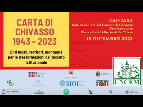 80 anni di Carta di Chivasso. Istituzioni, Montagne, Enti locali alla prova del vero federalismo