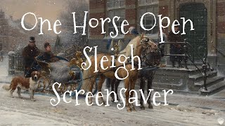 One Horse Open Sleigh Christmas Screensaver for Laptop & PC