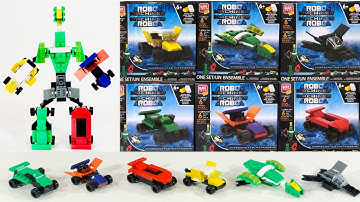 $1 - 6 in 1 ROBO MACHINES | BLOCK TECH from Dollar Tree | $1 Toy Reviews