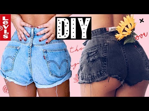 cutting levis into shorts