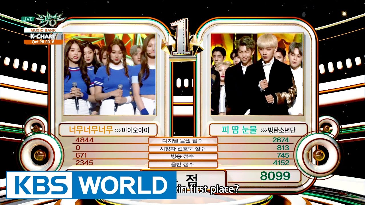 [Music Bank K-Chart] 4th Week of October - I.O.I vs BTS (2016.10.28)