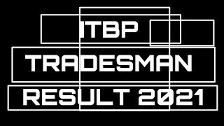 ITBP tradesman result || ITBP Result kab ayaga || ITBP 2021