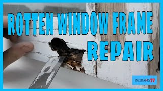 How to repair a rotten window frame. How to repair rotten wood.