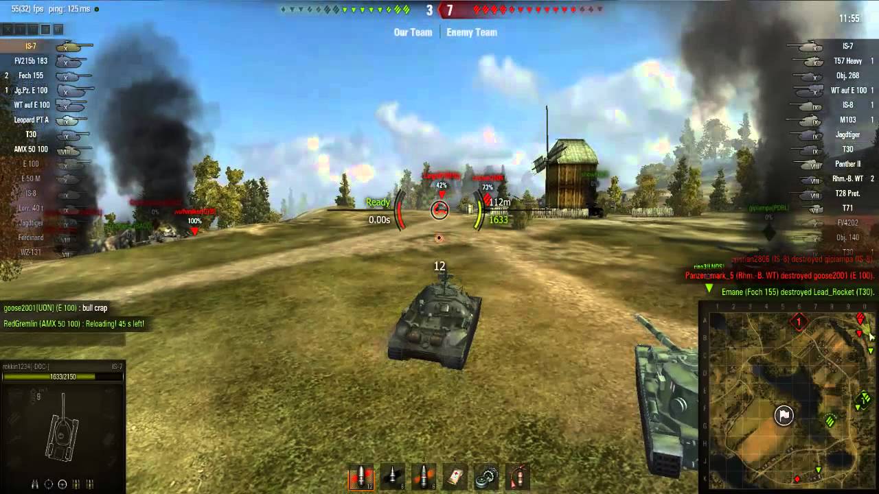 World of Tanks Best Battle IS-7 Clutch!