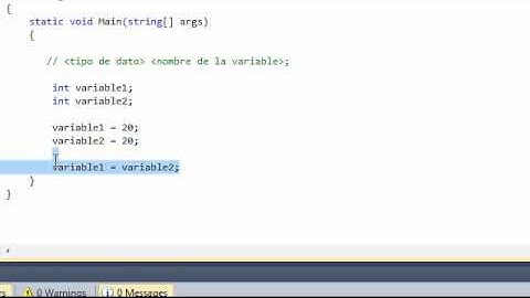 Video 1 de Curso de C#: Declaracion de Variables