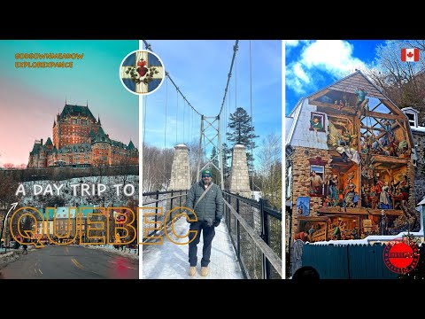 A Day Trip to 🚩Quebec, Canada 🍁- From Waterfalls to Cobblestones