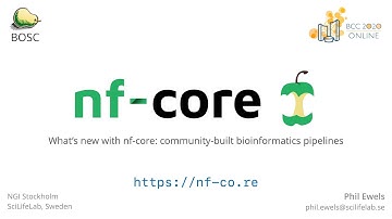 Phil Ewels - BOSC / BCC 2020. What’s new with nf-core: community-built bioinformatics pipelines