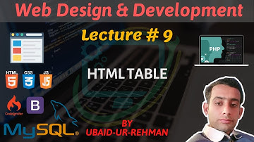 Learn html and css tutorial part 9 - html table  urdu/hindi BY Ubaid Ur Rehman | SST Lab