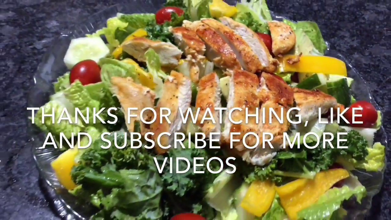 Very Easy Homemade Salad With Pan Fried Chicken Breast YouTube