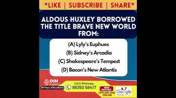 English Literature Quiz: TGT, PGT, UGC NET All Govt Exams