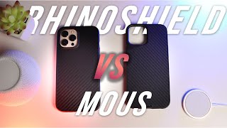 RhinoShield SolidSuit + Impact 3D Screen Protector vs Mous case for iPhone 12 Pro Max