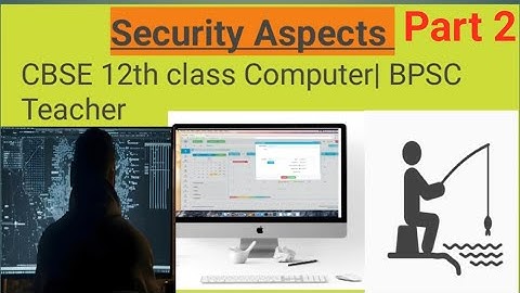 Security Aspects Part 2| BPSC 7th Phase Teacher| Computer Security|CBSE Class 12th Computer Science