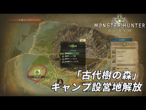 Mhw 攻略 古代樹の森 キャンプ設営地解放方法 Youtube