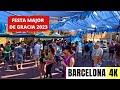 Barcelona spain  4k festa major de gracia 2023  walking tour