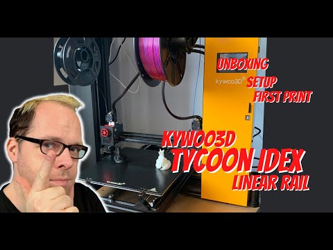 Kywoo3d Tycoon IDEX LINEAR RAIL - Unboxing - Setup and first prints ASMR