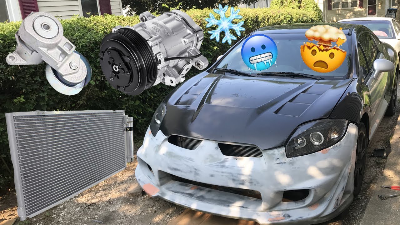 4G Eclipse(AC compressor, AC condenser, Belt Tensioner) Replacement