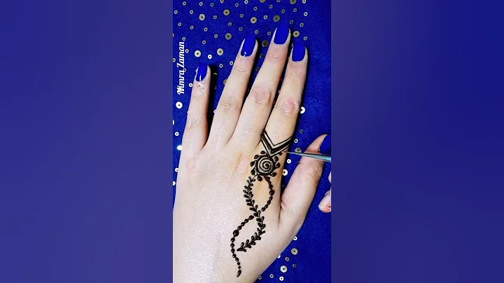 #shorts Simple one finger mehndi design #mehndi #hennatattoo #henna