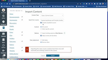 Importing Canvas Sandbox Contents into your Live Course