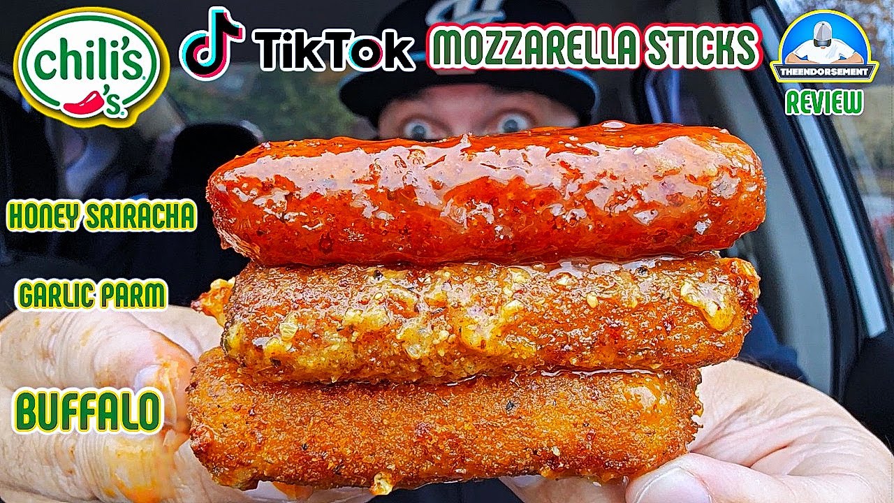 Chili's® Viral TikTok® Fried Mozzarella Review! 🧀🦬🧄🍯 3 Unique Flavors