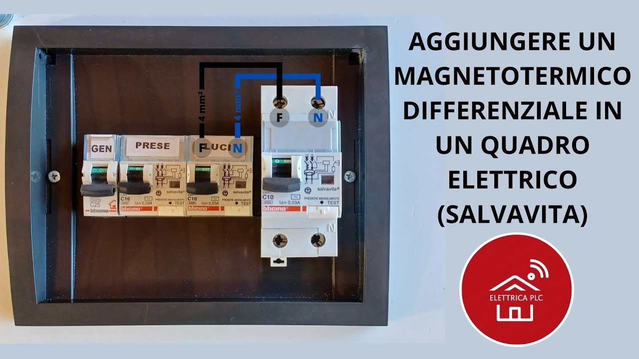 *15* AGGIUNGERE UN MAGNETOTERMICO DIFFERENZIALE AL QUADRO ELETTRICO (SALVAVITA)