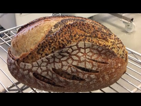 Baking Bread with Stencils for a Crust Treatment 