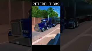 Peterbilt 389 truck straight pipes, jake brake #shorts #peterbilt389 #jakebrake #video