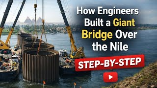 How Engineers Built a Giant Bridge Over the Nile (Step-by-Step) #BridgeConstruction #MegaProjects
