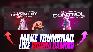 MAKE THUMBNAIL ON ANDROID ( Make Thumbnail like #sidha_gaming_thumbnail )(Make Beat Sync Thumbnail)