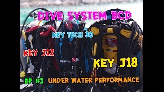 REVIEW BCD DIVE SYSTEM KEY TECH 30 KEY J 18 KEY J 12 LIGHT WEIGHT TRAVELING BACKPACK DONUT CELL WING