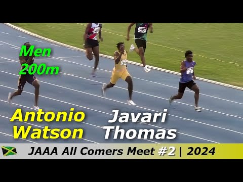 Javari Thomas Makes Big Advances | Antonio Watson | Micheal Sharp | Men 200m | All Comers Meet #2