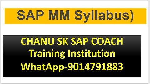 SAP MM Syllabus|| MM Course In Telugu| Telugu MM Videos| SAP  MM Tutorials for Freshers