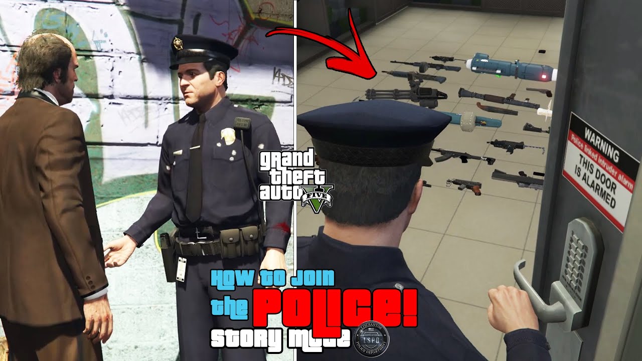 GTA 5 - How To Join the Police! (Police Uniform, Free Weapons & more) -  YouTube