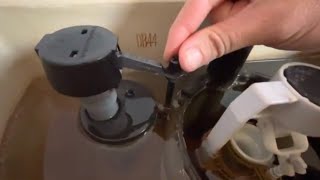 Toilet won’t stop running water, adjusting float for fix.