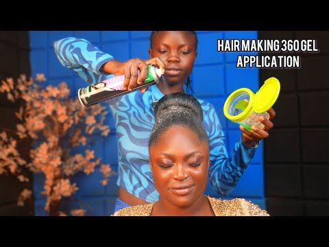 ASMR Hair Salon: Ponytail making, Gel Application & Edge Laying, Scalp Nitpicking, Braid loosening