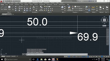 AutoCAD Base Line, Continue, Dimension Break, And Dimension Space- Tamil