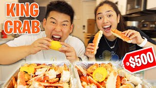 We Made a KING CRAB Seafood Boil | Story Time | Zach & Tee