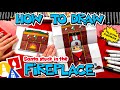 How To Draw Santa Stuck In The Fireplace