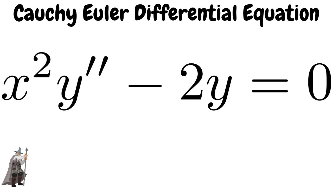 Solve The Cauchy Euler Differential Equation X 2y 2y 0 Youtube