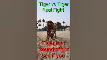 Tiger Vs Tiger Roar 🐯🐅| Tiger Roar Sound Effect | #shorts #tigerroar #animals