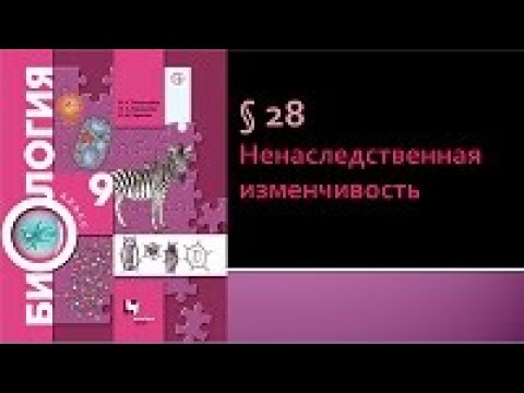 Биология 9 класс. Ненаследственная изменчивость