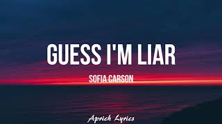 Sofia Carson - Guess I'm a Liar (Lyrics) Resimi