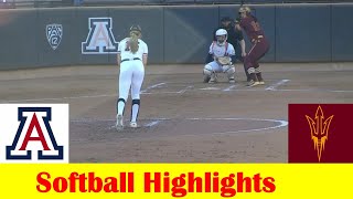 Arizona State vs #19 Arizona Softball Game 1 Highlights, April 19 2024